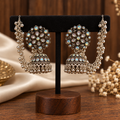 Floral Oxidised Chain Jhumka